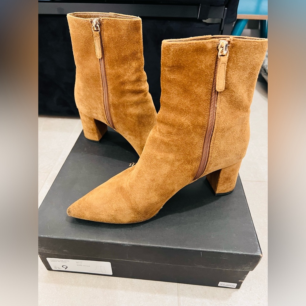 J. Crew Tan Brown Suede Ankle Boots Size 9 Women